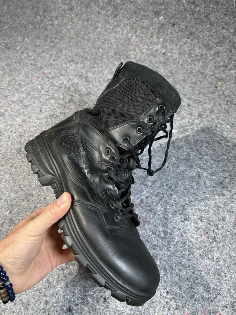 5.11 Tactical EVO 8” Waterproof Side Zip Boots Black Mens Size 12 Style 12310